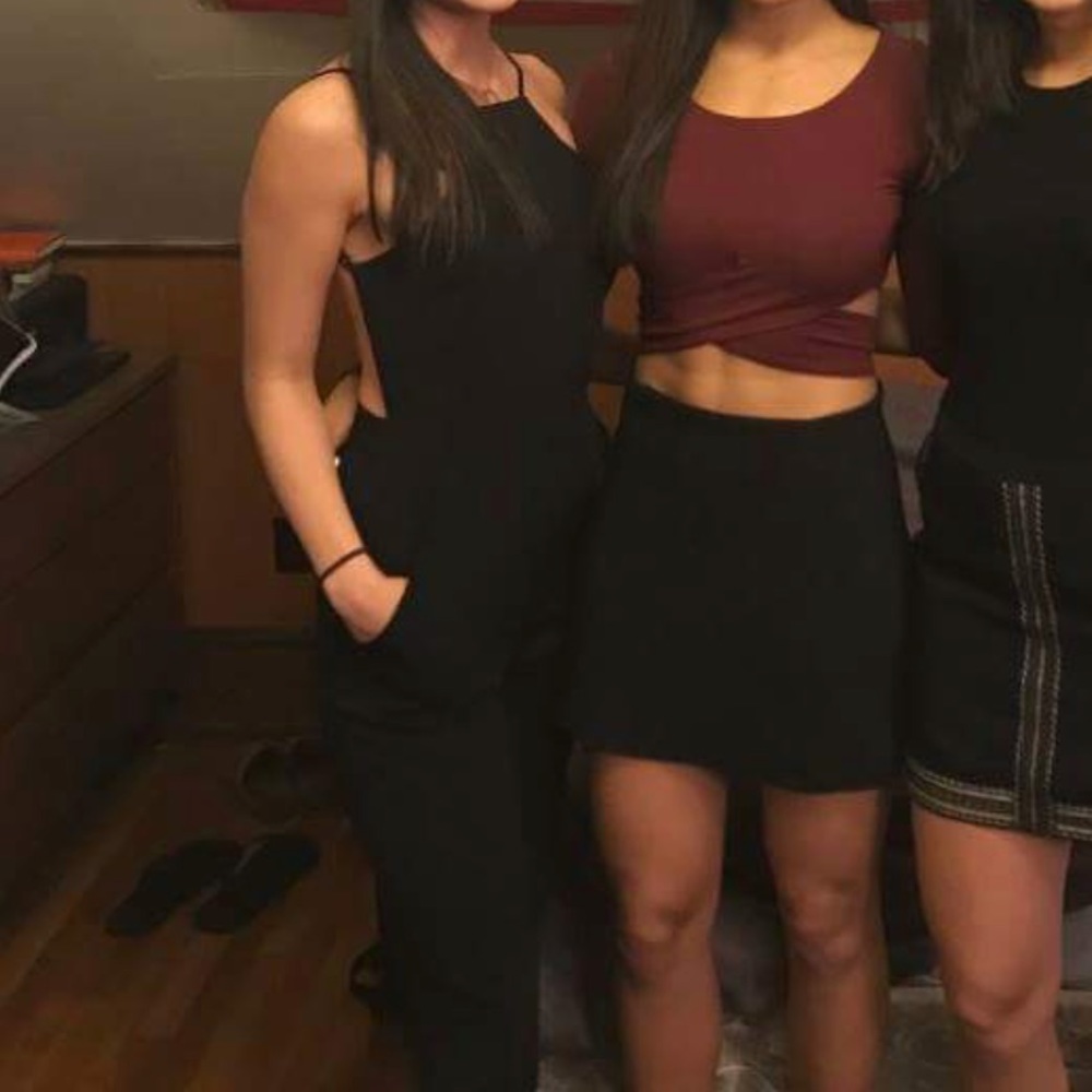 Lulu’s open back jumpsuit